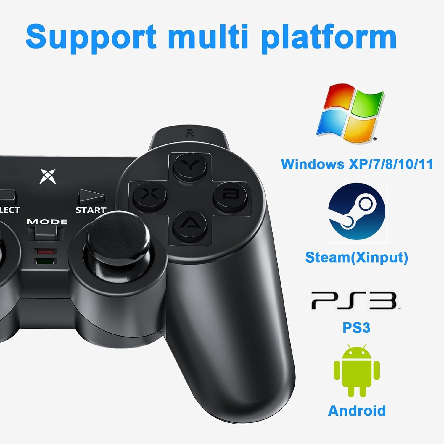 DOYO Wireless PC Gaming Controller, Dual-Vibration Steam Joystick Gamepad Computer Game Controller for PC Windows 7/8/10/11 - Image 4