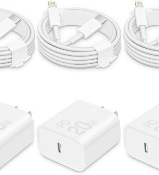 i Phone Charger Fast Charging-20W USB-C Block with 6 Ft Cord [MFi Certified] Compatible with i Phone 14/13/12/11/X Series, i Pad & More [3 Pack]