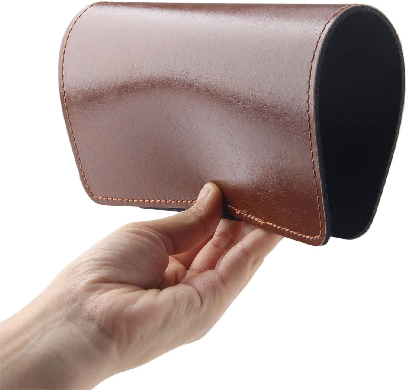 Non-Slip Rubber Base Leather Mousepad for Laptop Computer PC Personality Desings Gaming Mouse Pad Mat 9.45 X 7.87 inch (Leahter Mouse Pad-Coffee, 9.45 X 7.87 inch) - Image 3